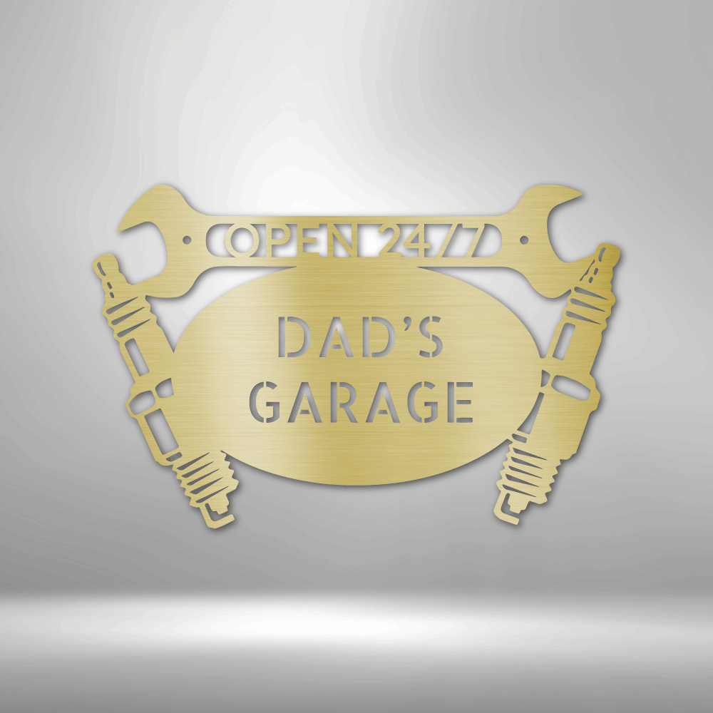Car Garage Monogram - Personalized Steel Sign - Throttle Society